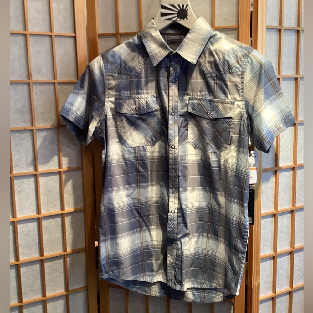 O'Neill Mason S/S Woven Blue Men's Size Small